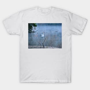 Swans on a Foggy Morning T-Shirt